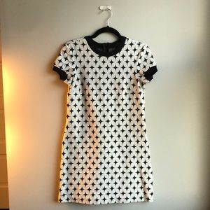 Zara Black & White Diamond Print Dress ♠️♦️